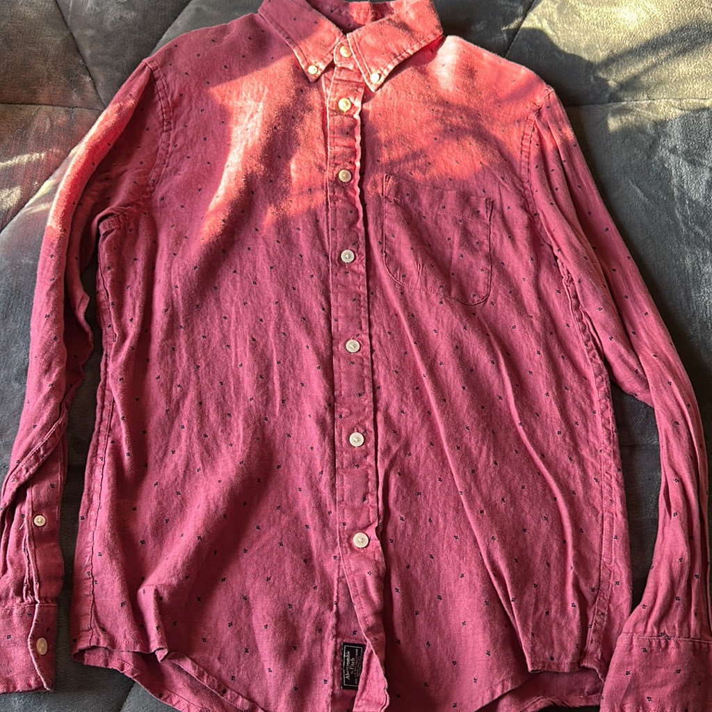 Red Pattern Button Down